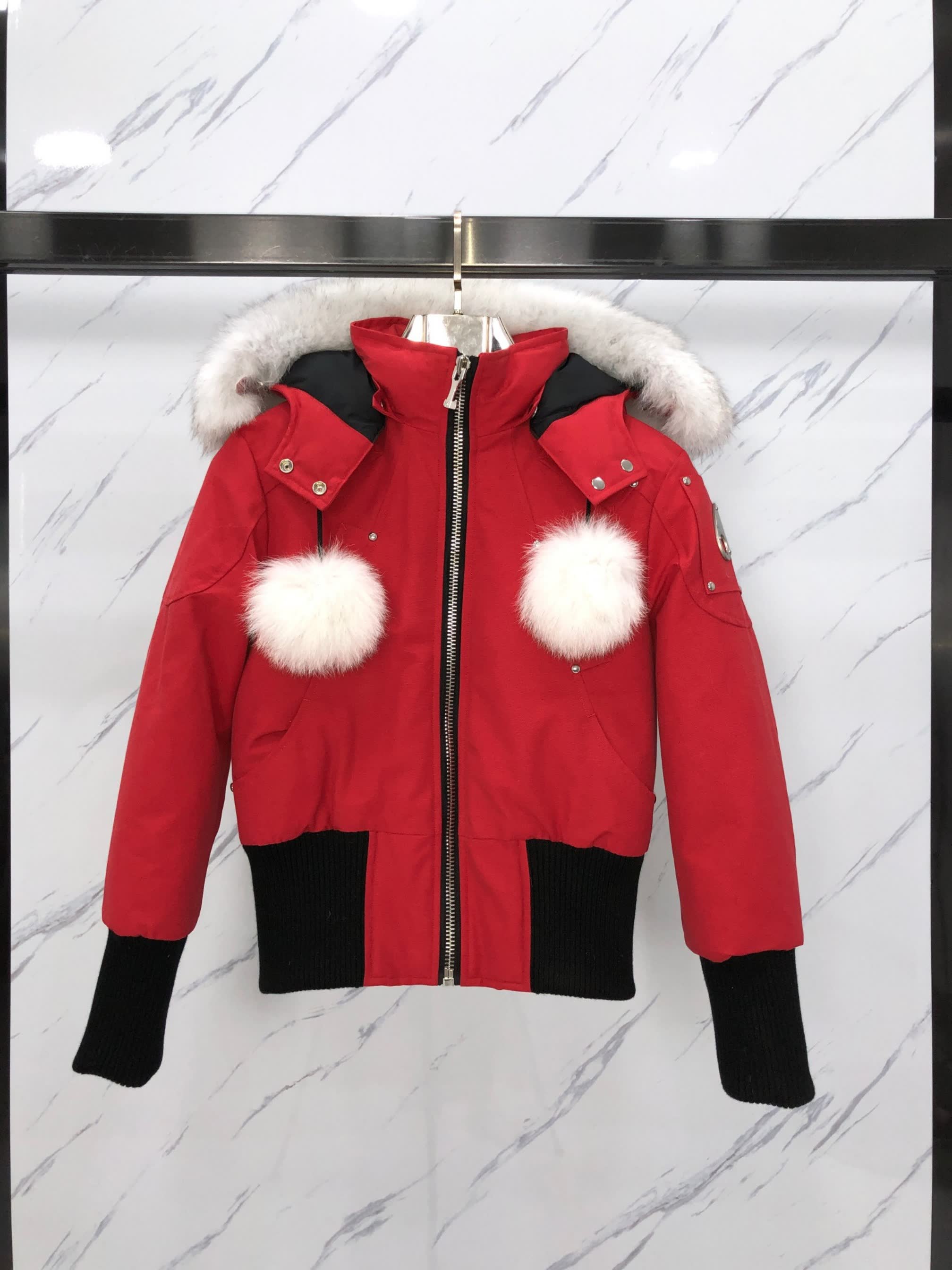 Moose Knuckles Fur Pom Bomber Jacket Moose Knuckles Fur Pom Bomber Jacket